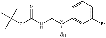 (S)-N-Boc-2-(3-bromophenyl)-2-hydroxyethanamine Struktur