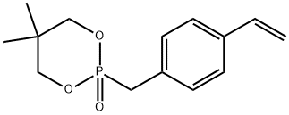 2-[(4-ethenylphenyl)methyl]-5,5-dimethyl-1,3,2-Dioxaphosphorinane 2-oxide Struktur