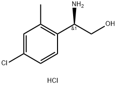 (2R)-2-amino-2-(4-chloro-2-methylphenyl)ethan-1-ol hydrochloride Struktur