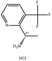 (S)-1-(3-(trifluoromethyl)pyridin-2-yl)ethan-1-amine hydrochloride Struktur