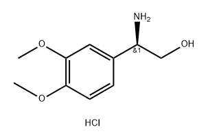 (2R)-2-AMINO-2-(3,4-DIMETHOXYPHENYL)ETHAN-1-OL HCl Struktur