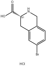 (R)-6-bromo-1,2,3,4-tetrahydroisoquinoline-3-carboxylicacid Struktur