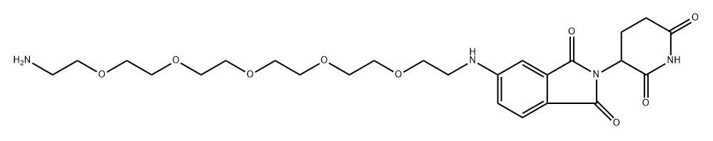 5-((17-amino-3,6,9,12,15-pentaoxaheptadecyl)amino)-2-(2,6-dioxopiperidin-3-yl)isoindoline-1,3-dione Struktur