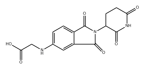 (2-(2,6-dioxopiperidin-3-yl)-1,3-dioxoisoindolin-5-yl)glycine Struktur