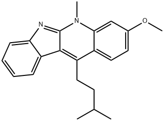 5H-Quinindoline, 3-methoxy-5-methyl-11-(3-methylbutyl)- Struktur