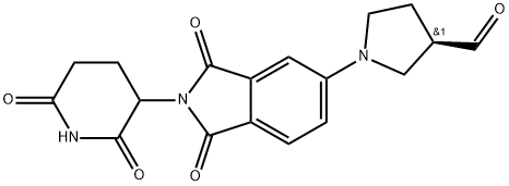 (3R)-1-(2-(2,6-dioxopiperidin-3-yl)-1,3-dioxoisoindolin-5-yl)pyrrolidine-3-carbaldehyde Struktur