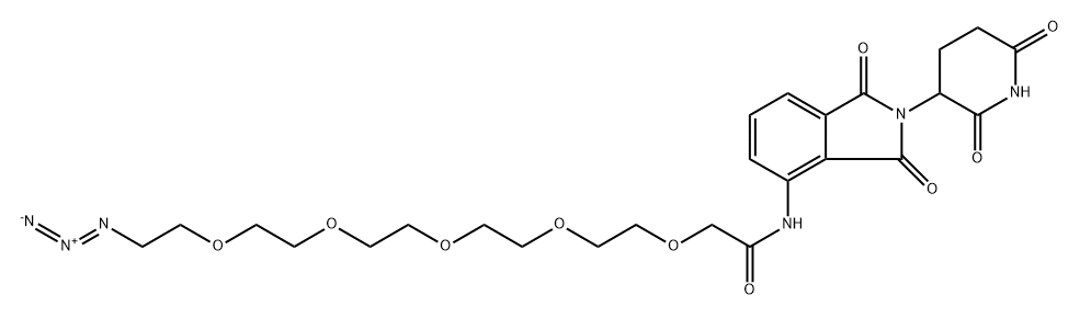 Pomalidomide-PEG5-N3 Struktur