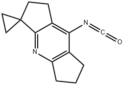 8'-isocyanato-1',5',6',7'-tetrahydro-2'H-spiro[cyclopropane-1,3'-dicyclopenta[b,e]pyridine Struktur