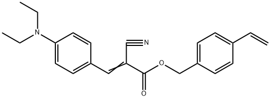 (4-Ethenylphenyl)methyl 2-cyano-3-[4-(diethylamino)phenyl]-2-propenoate Struktur