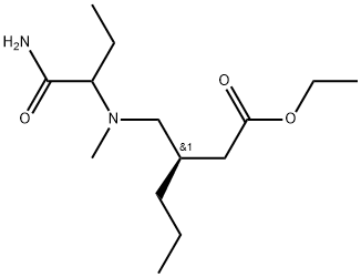 Hexanoic acid, 3-[[[1-(aminocarbonyl)propyl]methylamino]methyl]-, ethyl ester, (3R)- Structure