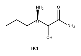 Hexanamide, 3-amino-2-hydroxy-, hydrochloride (1:1), (3R)- Struktur