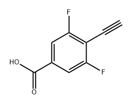 4-ethynyl-3,5-difluorobenzoic acid Struktur