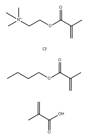 Ethanaminium, N,N,N-trimethyl-2-(2-methyl-1-oxo-2-propenyl)oxy-, chloride, polymer with butyl 2-methyl-2-propenoate and 2-methyl-2-propenoic acid Struktur