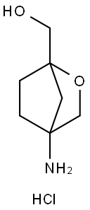 2-Oxabicyclo[2.2.1]heptane-1-methanol, 4-amino-, hydrochloride (1:1) Struktur