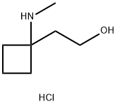 Cyclobutaneethanol, 1-(methylamino)-, hydrochloride (1:1) Struktur