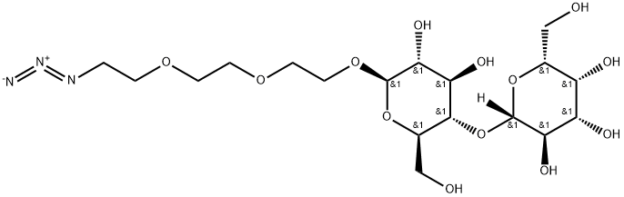 β-D-Glucopyranoside, 2-[2-(2-azidoethoxy)ethoxy]ethyl 4-O-β-D-galactopyranosyl- Struktur