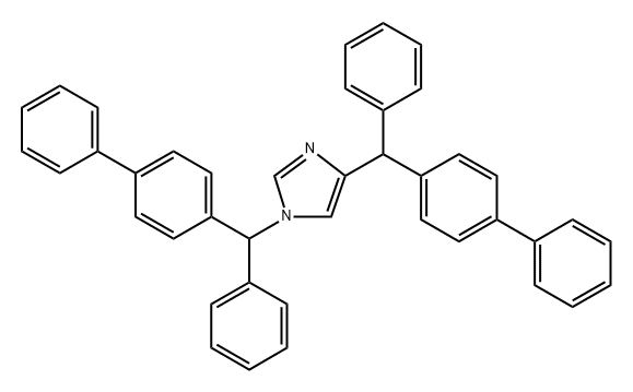 1H-Imidazole, 1,4-bis([1,1'-biphenyl]-4-ylphenylmethyl)- Struktur