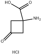 Cyclobutanecarboxylic acid, 1-amino-3-oxo-, hydrochloride (1:1) Struktur