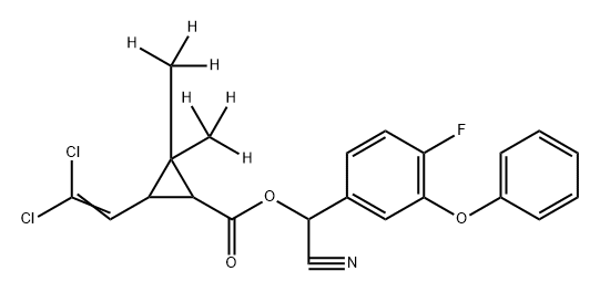 CYFLUTHRIN, MIX OF STEREOISOMERS (CHEM.PURITY 95%) (D6, 98%) 100 UG/ML IN NONANE Struktur