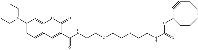 Coumarin-PEG2-SCO Struktur