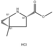 Methyl (1S,3S,5S)-5-methyl-2-azabicyclo[3.1.0]hexane-3-carboxylate hydrochloride Struktur