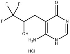 4(3H)-Pyrimidinone, 6-amino-5-(3,3,3-trifluoro-2-hydroxypropyl)-, hydrochloride (1:1) Structure