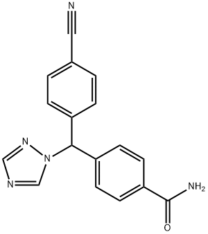 Benzamide, 4-[(4-cyanophenyl)-1H-1,2,4-triazol-1-ylmethyl]- Struktur