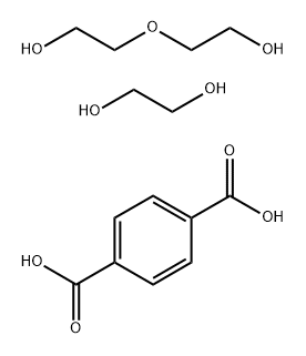 1,4-Benzenedicarboxylic acid, polymer with 1,2-ethanediol and 2,2'-oxybis[ethanol] Struktur