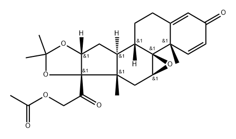 2-oxo-2-[(4aS,4bS,5aS,6aS,6bS,9aR,10aS,10bS)-4a,6a,8,8-tetramethyl-2-oxo-2,5a,6,6a,9a,10,10a,10b,11,12-decahydronaphtho[2’,1’:4,5]oxireno[5,6]indeno[1,2-d][1,3]dioxol-6b(4aH)-yl]ethyl acetate Struktur