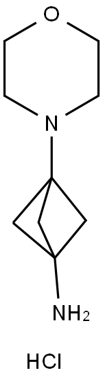 3-Morpholin-4-yl-bicyclo[1.1.1]pent-1-ylamine dihydrochloride Struktur