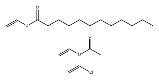 Dodecanoic acid,ethenyl ester,polymer with chloroethene and ethenyl acetate Struktur