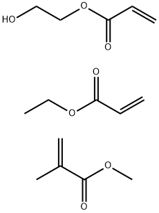 2-propenoic acid, 2-methyl-, methyl ester, polymer withethyl 2-propenoate and 2-hydroxyethyl 2-propenoate Struktur