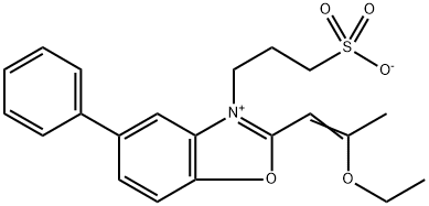 Benzoxazolium, 2-(2-ethoxy-1-propen-1-yl)-5-phenyl-3-(3-sulfopropyl)-, inner salt Struktur