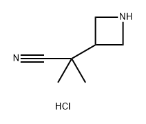 3-Azetidineacetonitrile, α,α-dimethyl-, hydrochloride (1:1) Struktur