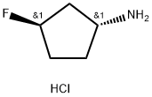 Cyclopentanamine, 3-fluoro-, hydrochloride (1:1), (1R,3R)- Struktur