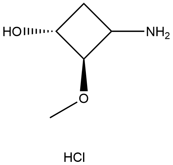 Cyclobutanol, 3-amino-2-methoxy-, hydrochloride (1:1), (1R,2R)- Struktur