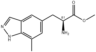 1H-Indazole-5-propanoic acid, α-amino-7-methyl-, methyl ester, (αS)- Struktur