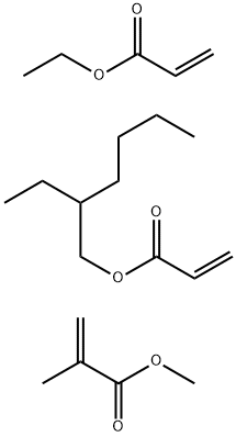 2-Propenoic acid, 2-methyl-, methyl ester, polymer with 2-ethylhexyl 2-propenoate and ethyl 2-propenoate Struktur