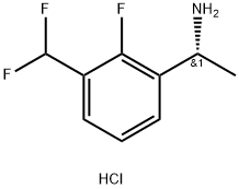 (R)-1-(3-(difluoromethyl)-2-fluorophenyl)ethan-1-amine hydrochloride Struktur