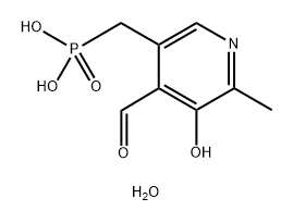 [(4-Formyl-5-hydroxy-6-methyl-3-pyridyl)methyl-phosphonic acid Struktur