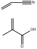 2-Propenitrile, polymer with 2-methyl-2-propenoic acid Struktur