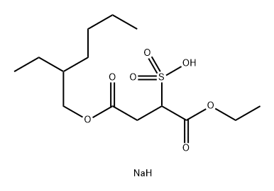 Butanedioic acid, 2-sulfo-, 1-ethyl 4-(2-ethylhexyl) ester, sodium salt (1:1) Struktur