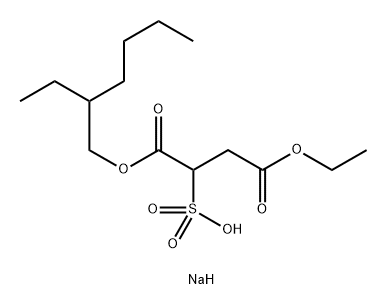 Butanedioic acid, 2-sulfo-, 4-ethyl 1-(2-ethylhexyl) ester, sodium salt (1:1) Struktur