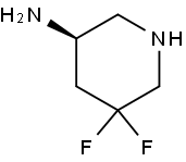 (3R)-5,5-difluoropiperidin-3-amine Struktur