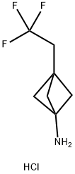 Bicyclo[1.1.1]pentan-1-amine, 3-(2,2,2-trifluoroethyl)-, hydrochloride (1:1) Struktur