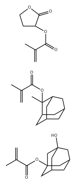 Random copolymer of 2-methyltricyclo[3.3.1.1 3.7]dec-2-ylmethacrylate, 3-hydroxytricyclo[3.3.1.13.7] dec-1-ylmethacrylate and tetrahydro-2-oxo-3-furyl methacrylate Struktur