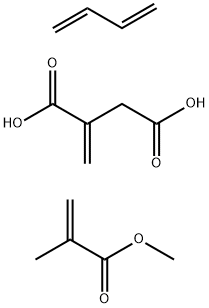 Butanedioic acid, methylene-, polymer with 1,3-butadiene and methyl-2-methyl-2-propenoate Struktur