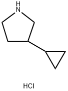 3-cyclopropylpyrrolidine hydrochloride Struktur