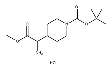 tert-butyl
4-(1-amino-2-methoxy-2-oxoethyl)piperidine-1-car
boxylate hydrochloride Struktur