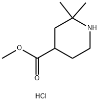 4-Piperidinecarboxylic acid, 2,2-dimethyl-, methyl ester, hydrochloride (1:1) Struktur